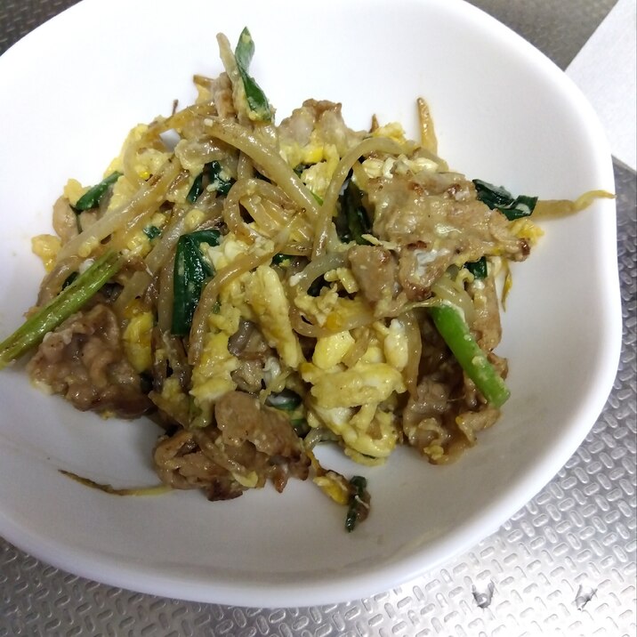 豚肉のニラ玉